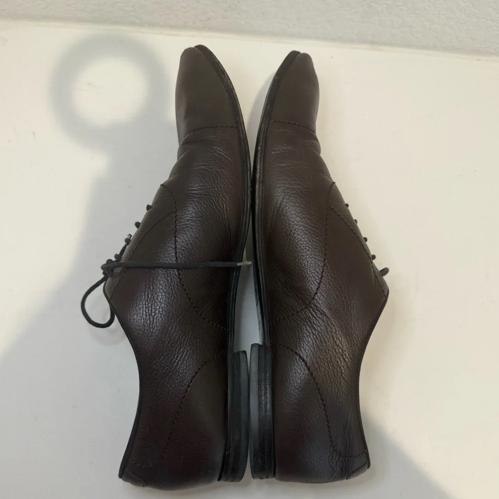 GUCCI Wholecut Oxford Derby Dark Brown Leather Men’s Laced Shoes Size 11